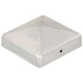 vidaXL Pyramídové krytky na plotové stĺpiky 6 ks 81x81 mm pozinkovaný kov