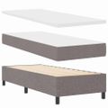 vidaXL Posteľ s pružinovým rámom Sivohnedá 80 x 200 cm látka