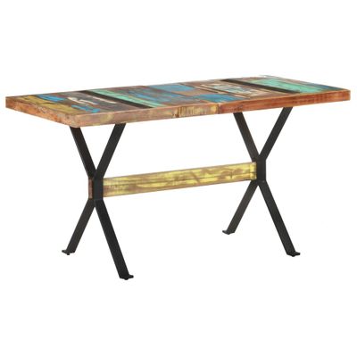 vidaXL Jedálenský stôl 140x70x76 cm, recyklovaný masív