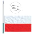 vidaXL Poľská vlajka a stĺp 6 m hliníkový