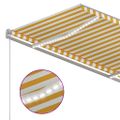 vidaXL Ručne zaťahovacia markíza s LED 300x250 cm žlto-biela