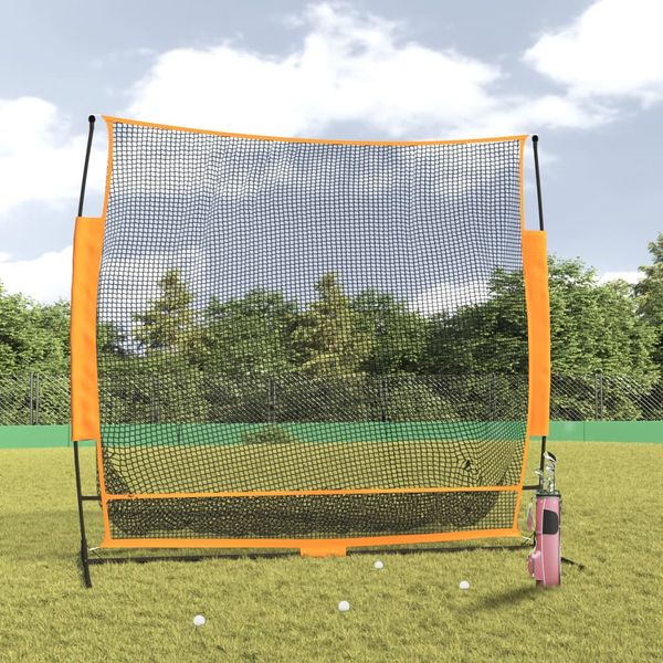 vidaXL Golfová tréningová sieť čierno-oranžová 215x107x216cm polyester