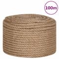 vidaXL Lano zo 100% juty, 10 mm, 100 m