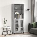 vidaXL Vysoká skrinka sivý dub sonoma 69,5x34x180 cm spracované drevo