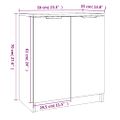 vidaXL Botník dymový dub 59x35x70 cm spracované drevo