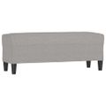 vidaXL Lavička bledosivá 100x35x41 cm látka