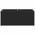 vidaXL Záhradný kvetináč s 2 nádobami čierny 72x30x32 cm polyratan