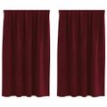 vidaXL Zatemňovacie závesy 2 ks Víno červené 140 x 140 cm Zamat