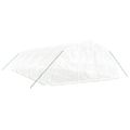 vidaXL Fóliovník s oceľovým rámom biely 50 m² 10x3x2 m