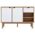 vidaXL Komoda OTTA, hnedo biela 114x43x73,5 cm, borovicový masív