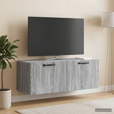 vidaXL Nástenná TV skrinka Nástenný Sivá sonoma 78,5 x 31 x 30 cm