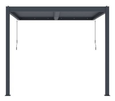 Bioklimatická pergola G21 Trenton 3x3 m, antracitová hliníková