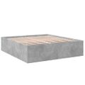 vidaXL Posteľný rám betónový sivý 200x200 cm kompozitné drevo