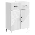 vidaXL Servírovacia skriňa Biela s vysokým leskom 66 x 34,5 x 89,5 cm