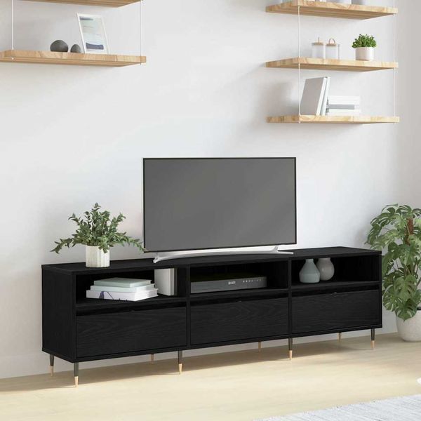 vidaXL TV skrinka Čierny dub 150 x 30 x 45 cm Kompozitné drevo