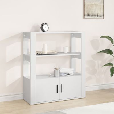 vidaXL Komoda biela 80x30x90 cm spracované drevo