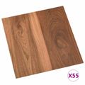vidaXL Podlahové dosky Tmavé drevo 5,11 m² 55 ks PVC