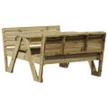 vidaXL Piknikový stôl pre deti 88x122x58 cm impregnovaná borovica