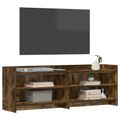 vidaXL TV skrinka 135 x 33 x 47 cm Dymový dub Kompozitné drevo