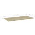vidaXL Prídavné police 4 ks, dub sonoma 100x50x1,5 cm, drevotrieska