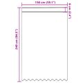 vidaXL Čipková záclona Biela 240 x 150 cm Polyester
