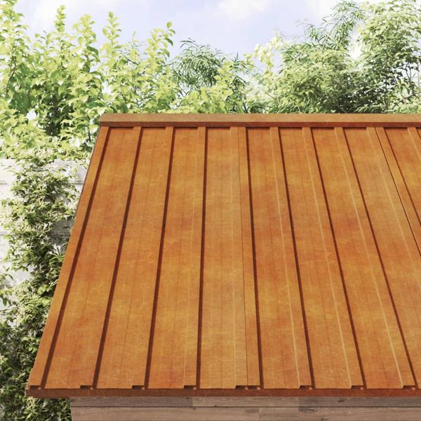 vidaXL Strešné panely 12 ks, hrdzavé 100x44 cm, cortenová oceľ