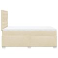 vidaXL Boxspring posteľ s matracom krémová 120x190 cm látka