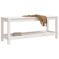 vidaXL Záhradná lavica biela 108x35x45 cm masívna borovica