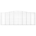 vidaXL Oblúkové gabionové koše 10 ks 400x30x140/160 cm pozink. železo