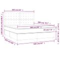 vidaXL Posteľný rám boxspring s matracom sivohned 160x200 cm látka