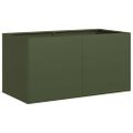 VidaXL kvetináč Olive Green 80x40x40 cm Oceľ valcovaná za studena