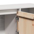 vidaXL Komoda biela 110,5x35x80 cm borovicový masív