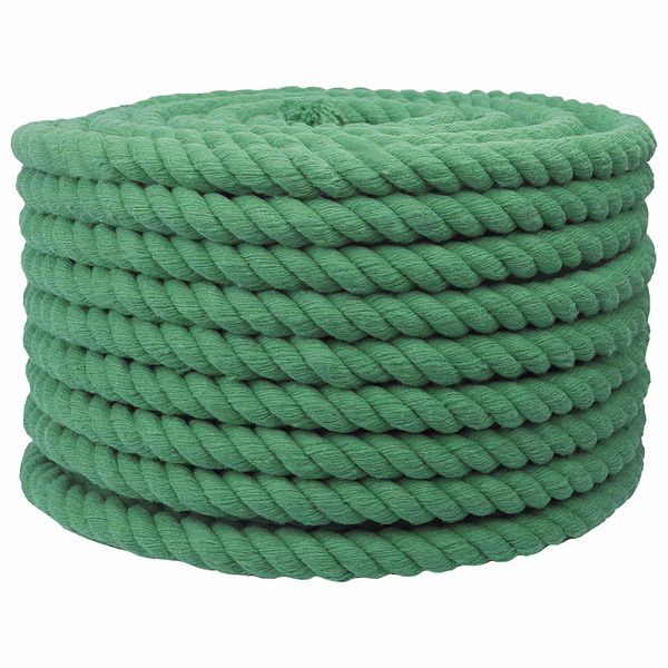 vidaXL Bavlnený povraz 24 mm 25 m Zelená 100% bavlna