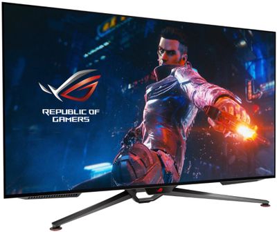 42" WLED ASUS PG42UQ (Z 2R) OLED monitor, herný, 41,5", 3840x2160, 16:9, 138Hz, 0,1ms, 450cd/m2, 135K:1, 4x HDMI, DisplayPort, 4x USB, S/PDIF, VESA, en. tř.