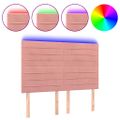 vidaXL Čelo postele s LED ružové 144x5x118/128 cm zamat