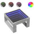 vidaXL Konferenčný stolík s nekonečnými LED betónovosivý 50x53x30 cm