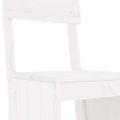 vidaXL Barové stoličky 2 ks biele 40x48,5x115,5 cm borovicový masív