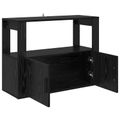 vidaXL Servírovacia skriňa Čierny dub 80 x 30 x 60 cm Kompozitné drevo