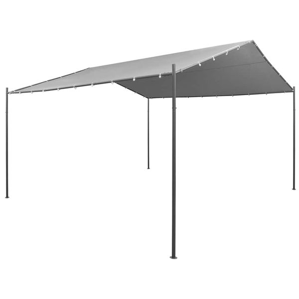 vidaXL Záhradný altánok 400x400x260 cm oceľový antracitový