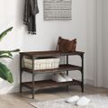 vidaXL Lavička na topánky hnedý dub 70x38,5x49 cm kompozitné drevo