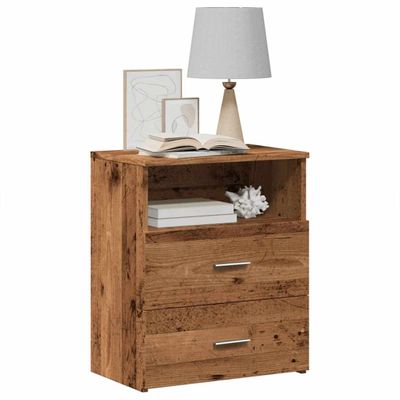 vidaXL Nočné stolíky 2 ks staré drevo 50x32x60 cm kompozitné drevo
