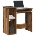 vidaXL Stôl s policami Old Wood 84x40x78 cm Engineered Wood