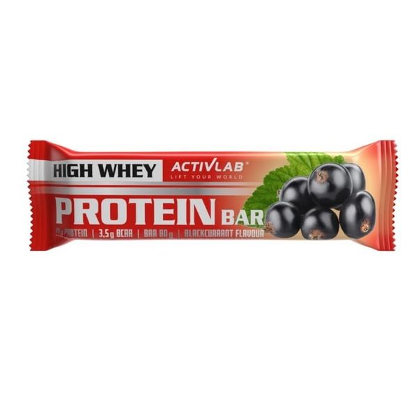 Proteínová tyčinka High Whey - ActivLab, čierne ríbezle, 80 g