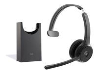 Cisco Headset 721 - Náhlavní souprava - náhlavní - Bluetooth - bezdrátový - uhlíková cern - Cisco Webex Certified