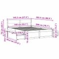 vidaXL Posteľ bez matraca 140x200 cm masívna borovica