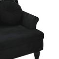 vidaXL Lavica s vankúšmi čierna 120,5x65x75 cm zamatová