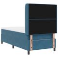 vidaXL Posteľ s pružinovým rámom s matracmi Modrá 100 x 200 cm Zamat