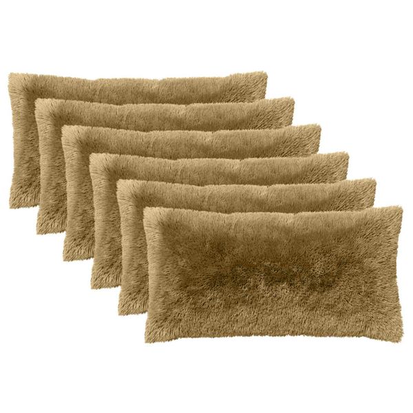 vidaXL Podložka s vankúšom HEERLEN 6 ks Svetlosivá PV fleece