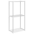 vidaXL Trubková polica s úložiskom Biela 42,5 x 27 x 91,5 cm Hliník