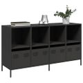 vidaXL Komoda čierna 135x39x73,5 cm oceľ valcovaná za studena